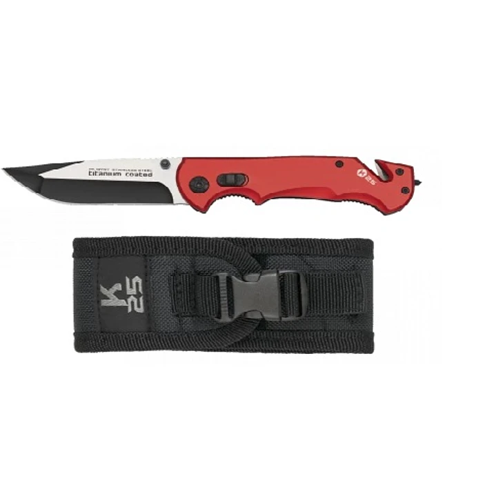 NAVAJA TACTICA K25 MANGO ROJO 9CM 18757 1