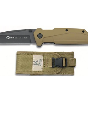 NAVAJA TACTICA K25 M.GOMA/COYOTE 9CM 18487