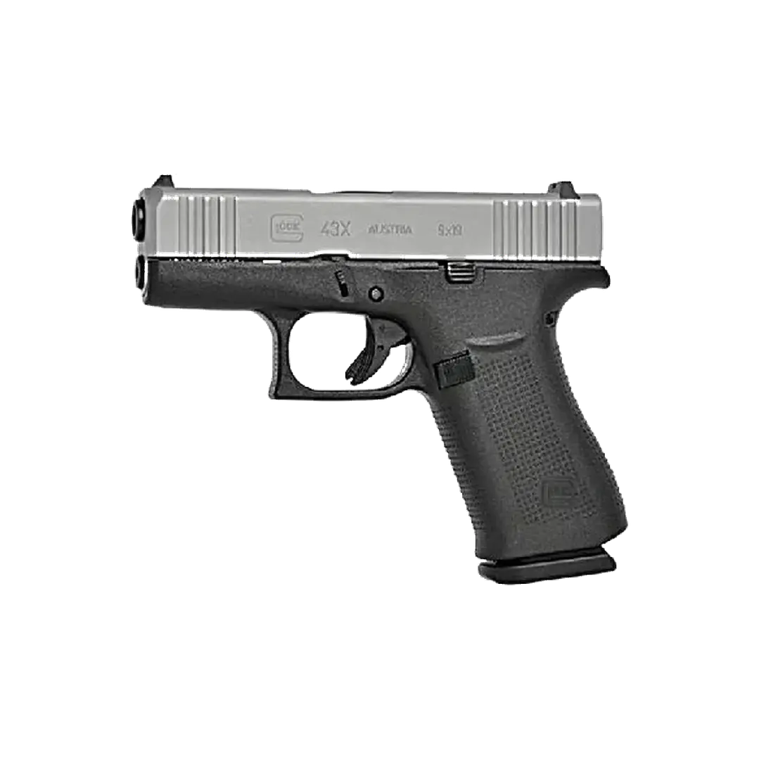 Pistola Glock Modelo 43X Silver Calibre 9 mm 10 Tiros 1