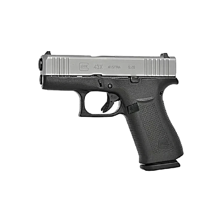 Pistola Glock Modelo 43X Silver Calibre 9 mm 10 Tiros 1
