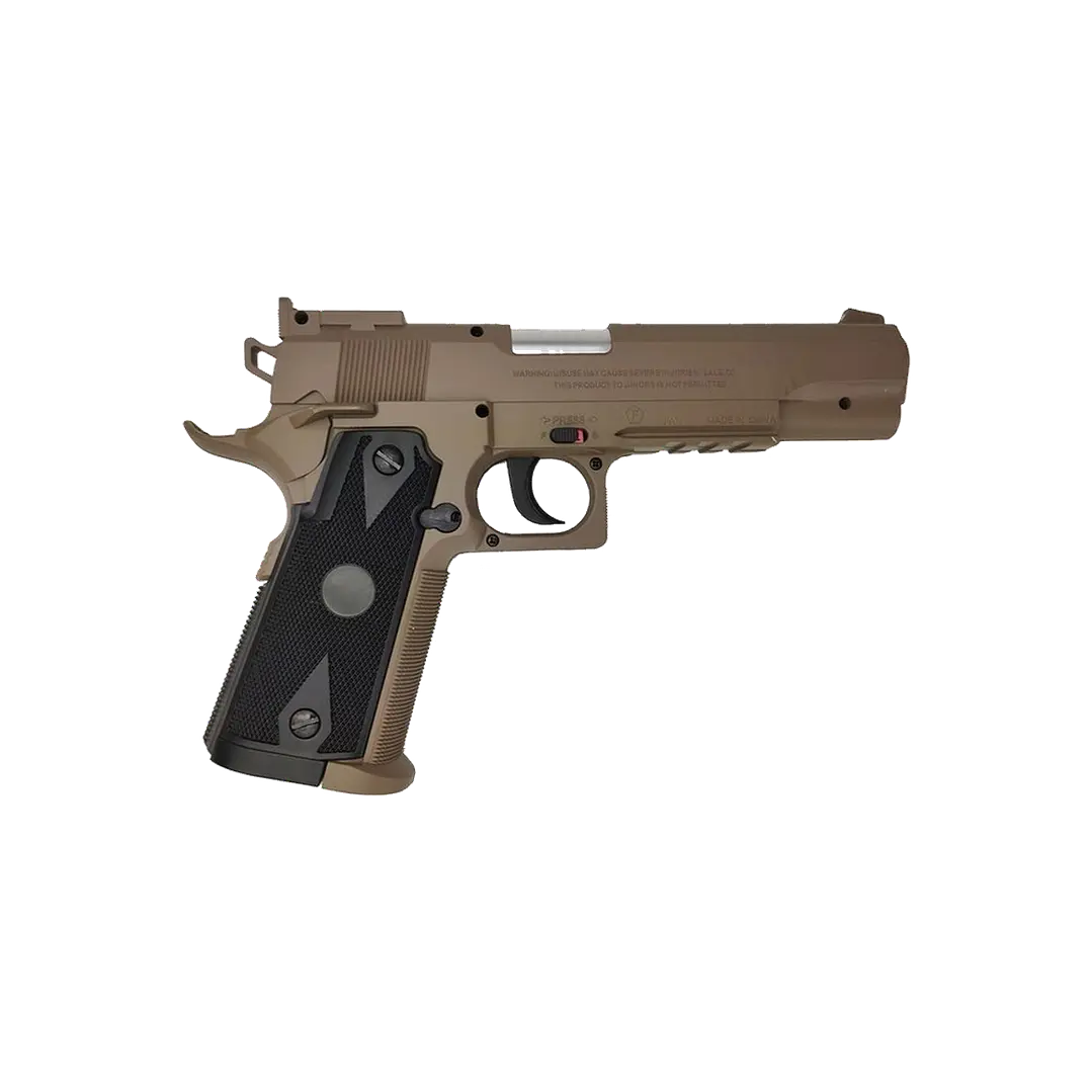 Pistola CO2 Swiss Arms P1911 Match Tan Calibre 4.5 mm 20 BB 1