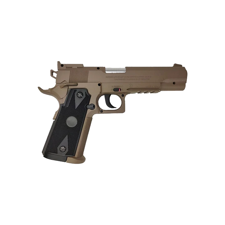 Pistola CO2 Swiss Arms P1911 Match Tan Calibre 4.5 mm 20 BB 1