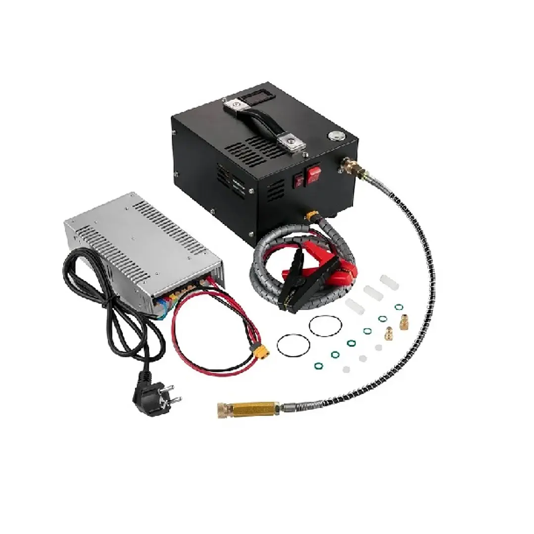 COMPRESOR TEC/TH TACTICAL 4.500PSI/300BAR 12V CON FUENTE DE PODER 1