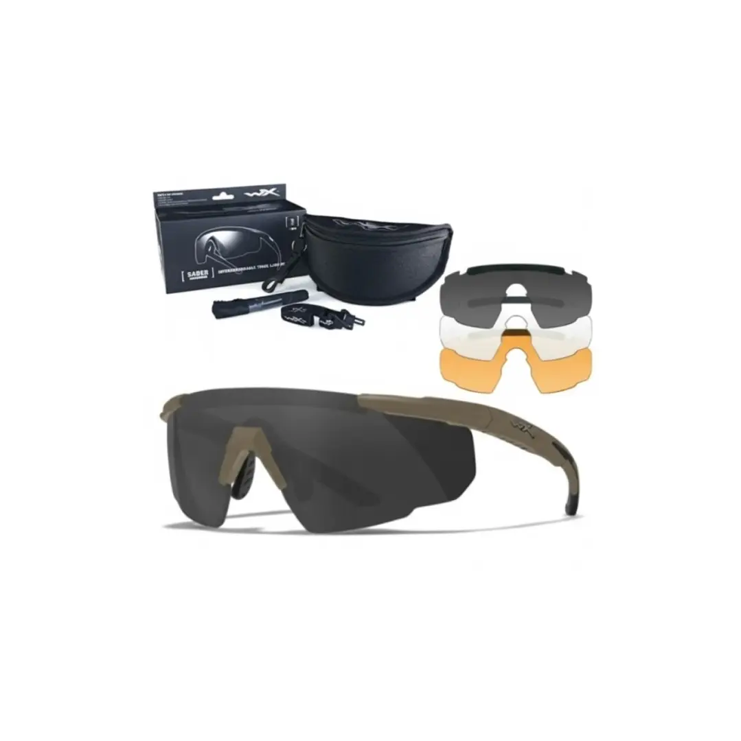 LENTES WILEYX SABER ADVANCED 3 MICAS 308T COYOTE 1