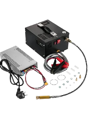 COMPRESOR TEC/TH TACTICAL 4.500PSI/300BAR 12V CON FUENTE DE PODER