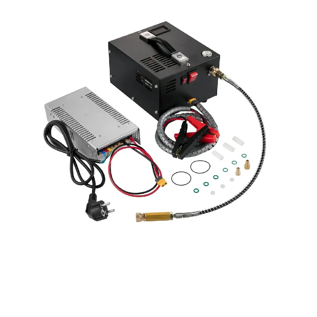 COMPRESOR TEC/TH TACTICAL 4.500PSI/300BAR 12V CON FUENTE DE PODER 1