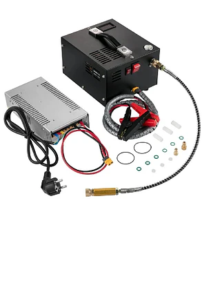 COMPRESOR TEC/TH TACTICAL 4.500PSI/300BAR 12V CON FUENTE DE PODER