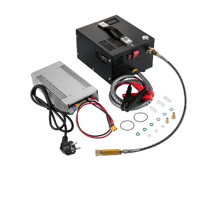 COMPRESOR TEC/TH TACTICAL 4.500PSI/300BAR 12V CON FUENTE DE PODER 1