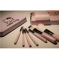 Set de 7 brochas de maquillaje Hello Kitty