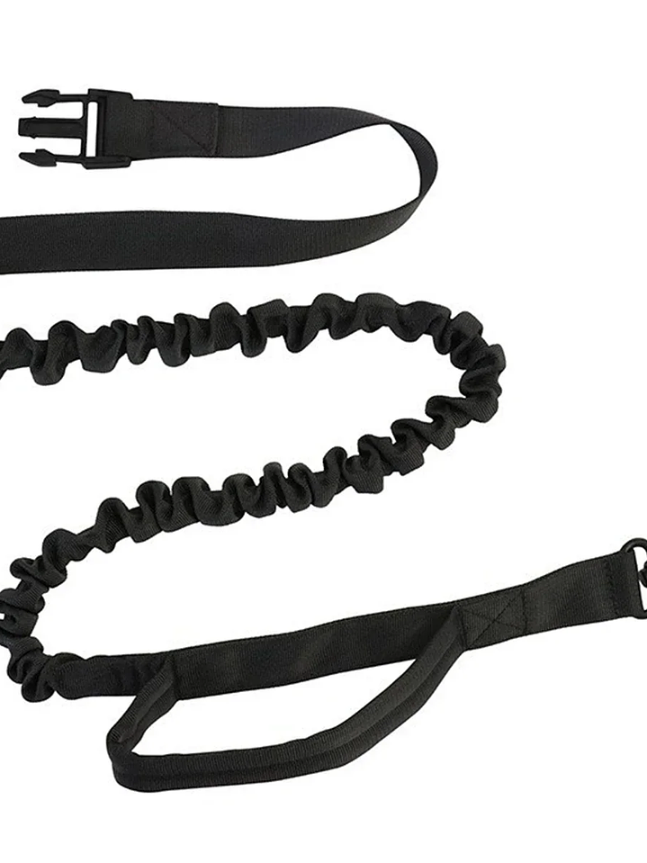 Correa riñonera elástica anti tirones. Saca tu perro a correr o pasear y lleva tus pertenencias teniendo las manos libres 2