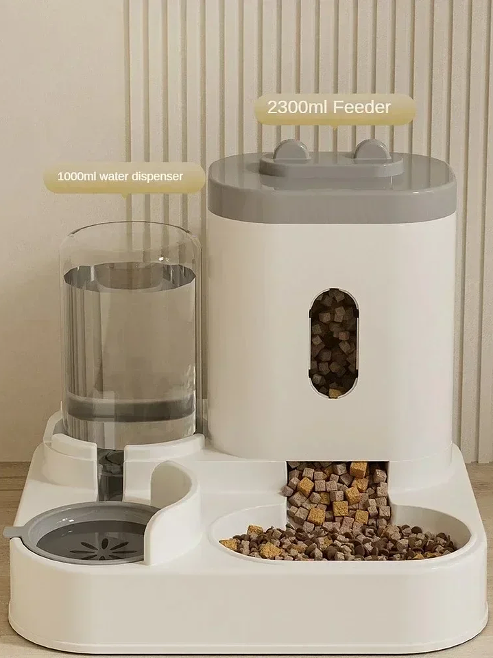 Dispensador de agua y comida para gatos de alta capacidad, automático para que nunca les falte su ración  4