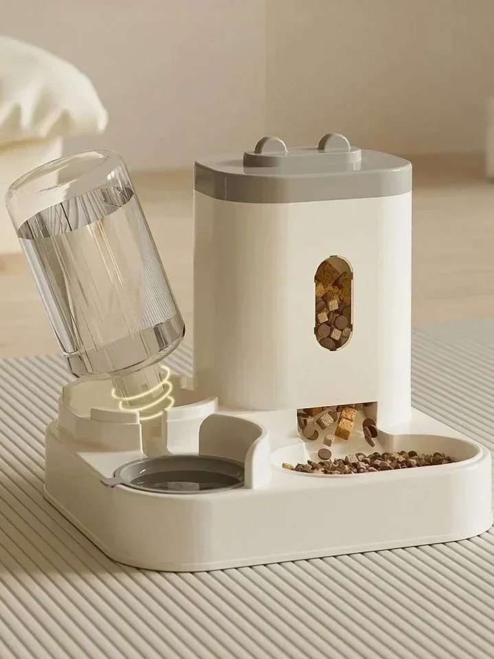 Dispensador de agua y comida para gatos de alta capacidad, automático para que nunca les falte su ración  5