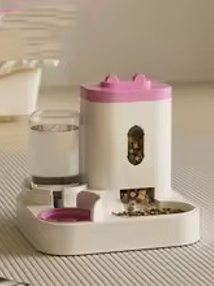 Dispensador de agua y comida para gatos de alta capacidad, automático para que nunca les falte su ración  7