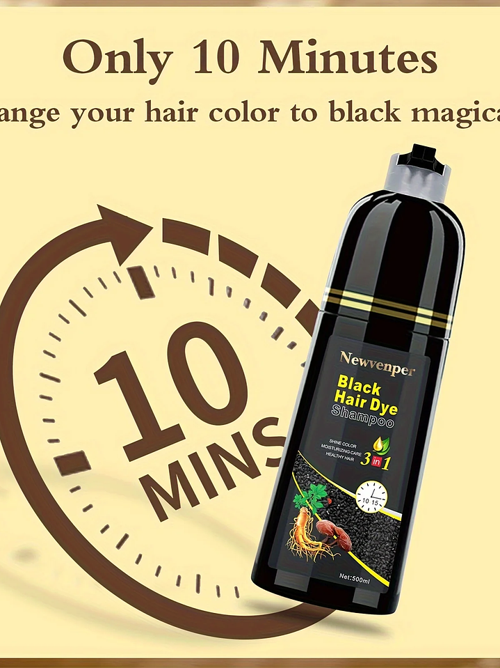 500ML Champú Natural Color & Vitalidad – Adiós Canas en 10 Minutos 4