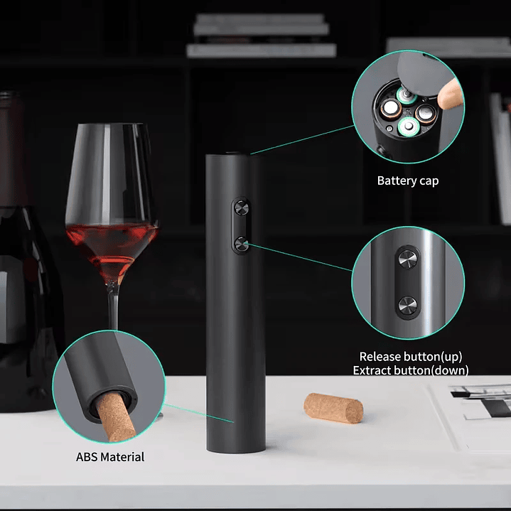 🍷 Sacacorchos Eléctrico Automático | Abridor de Vino Premium 5