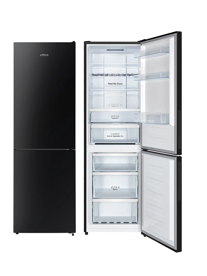 Frigorífico Combi Edesa EFC-1822 NF GBK No Frost – Diseño Black y 304L de Capacidad 1