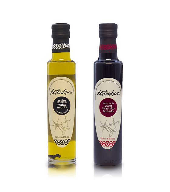 Aceite con Aroma a Trufa Negra 250 ml + Aceto Balsámico Trufado 250 ml