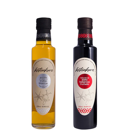 Aceite con Aroma Trufa Blanca 250 ml + Aceto Balsámico Trufado 250 ml