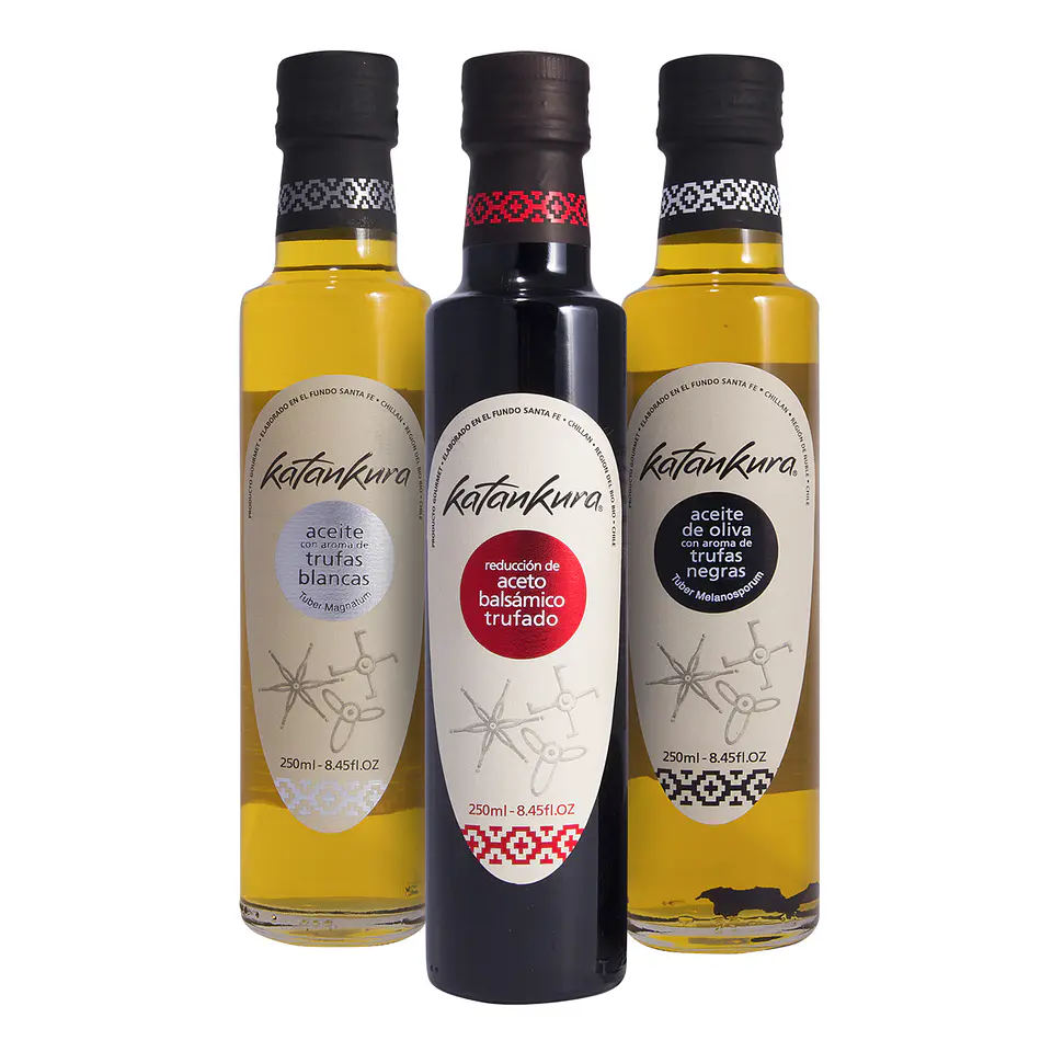 Aceite Trufa Negra + Aceite Trufa Blanca + Aceto Balsámico Trufado 250 ml 1
