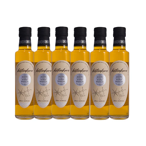 Caja 6 Botellas Aceite con Aroma a Trufas Blancas 250 ml 