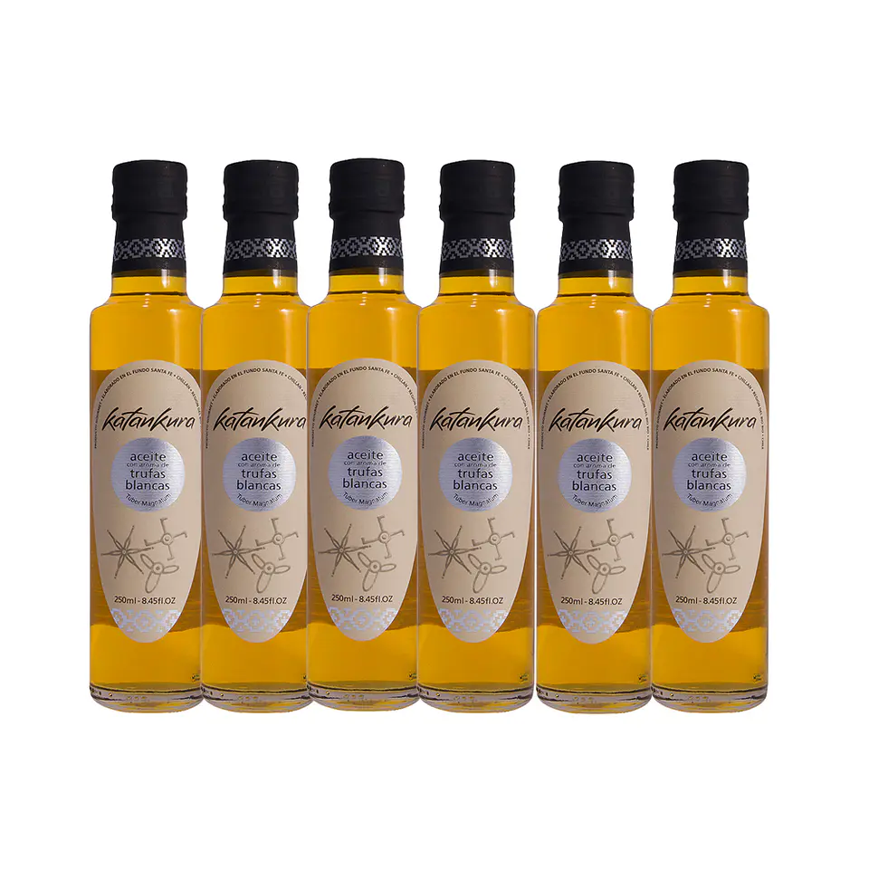 Caja 6 Botellas Aceite con Aroma a Trufas Blancas 250 ml  2