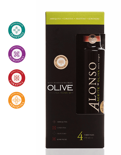 Pack 4 Varietales 250 ml Alonso Olive Oil
