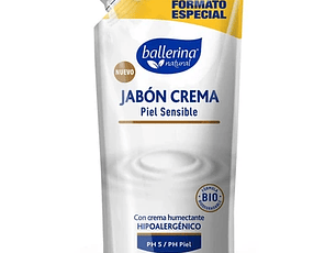 Ballerina Jabón Crema Piel Sensible Doypack 450 ml