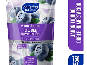 Ballerina Jabón Yoghurt Arándano Doypack 750 ml