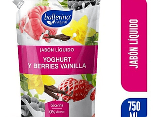 Ballerina Jabón Yoghurt Berries  Vainilla Doypack 750 ml