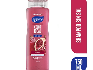 Ballerina Shampoo Frasco Granada Sin Sal 750 ml