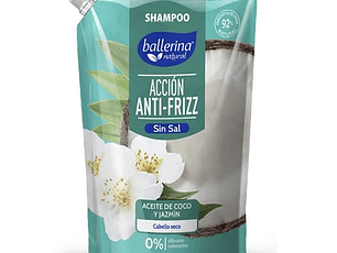 Ballerina Shampoo Sin Sal Coco Jazmín Doypack 750 ml