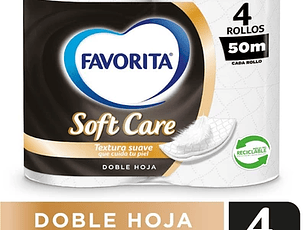 Favorita Papel Higiénico Softcare 4unidades 50 mts