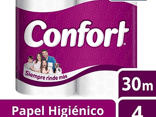 Papel Higiénico Confort Doble Hoja 4 un 30 mt