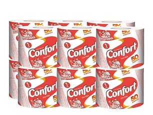 Papel Higiénico Confort Una Hoja 12 un 50 mt