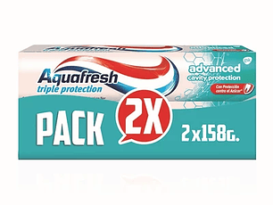 Aquafresh Pack Pasta Dental Advance 158 Gr X2