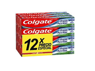 Pasta Dental Colgate Triple Acción Menta 12 X75 ml