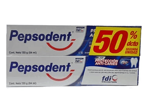 Pepsodent Pasta Dental Protección Anti Caries 2x130gr