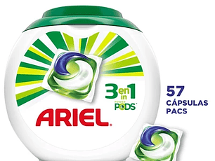 Ariel Pods Detergente Cápsulas 57 Unidades