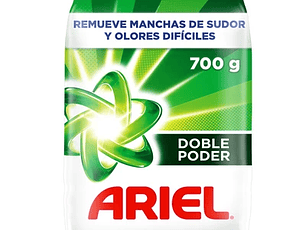 Ariel Detergente Polvo Doble Poder 700 Gr