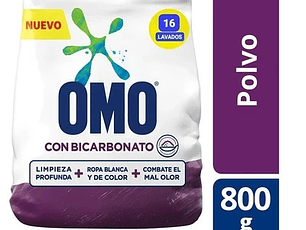 Omo Detergente Polvo Bicarbonato 800g
