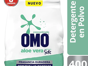 Omo Detergente Polvo Soft Aloe Vera 400gr