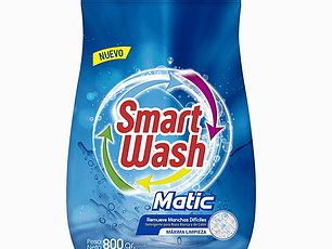 Smart Wash Detergente Polvo 800 Gr