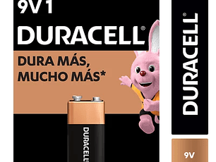 Duracell Pila Alcalina 9V de Larga Duración - 1 Unidad