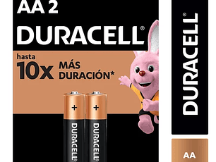 Duracell Pilas Alcalinas AA de Larga Duración - Pack de 2 Unidades