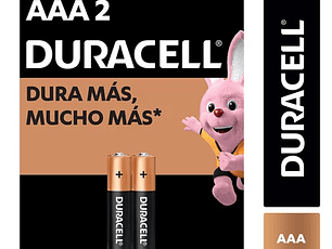 Duracell Pilas Alcalinas AAA de Larga Duración - Pack de 2 Unidades