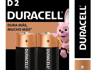 Duracell Pilas Alcalinas D de Larga Duración - Pack de 2 Unidades