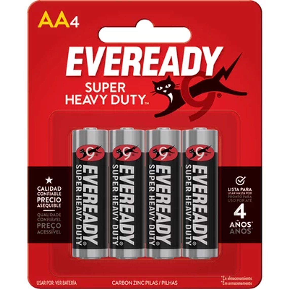 Eveready Pila Carbón AA X4 Unidades 1