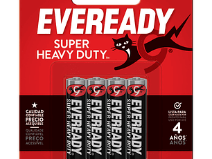 Eveready Pila Carbón AAA X4 Unidades