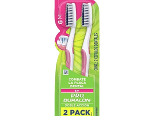 Cepillo de dientes Pro Duralon Doble Acción, 2 Un