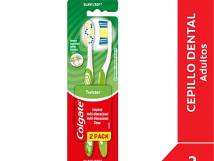 Cepillo Dental Colgate Twister Fresh Suave 2Unid